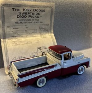 1957 DODGE SWEPTSIDE D100 Pickup Truck Red & Beige 10